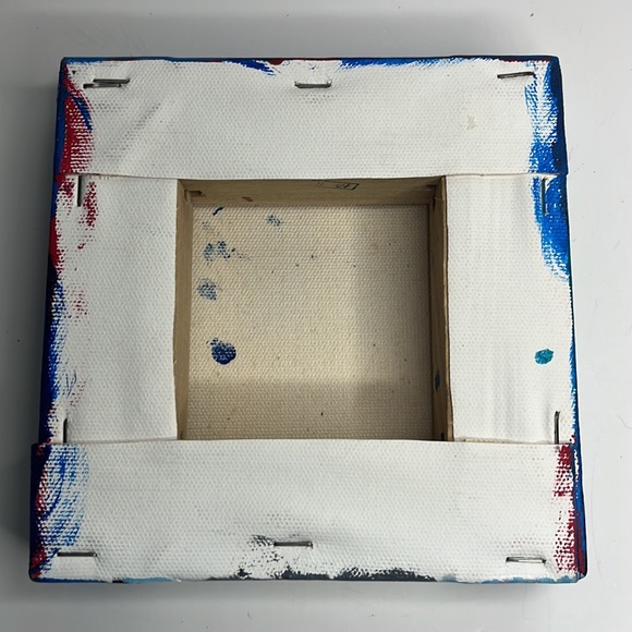 Bull Terrier original hand painted acrylic on gallery wrapped canvas. 6”x6” - Picture 4 of 7